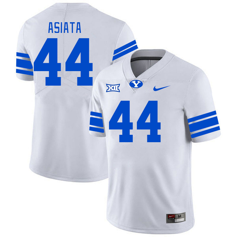 Men #44 Ephraim Asiata BYU Cougars College Football Jerseys Stitched Sale-White